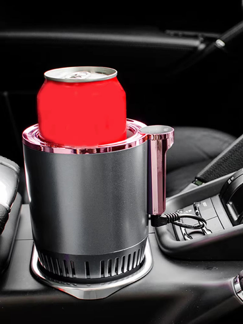 2-in-1 Car Cup Warmer & Cooler with Digital Temperature Display – Smart 12V Hot & Cold Drink Holder