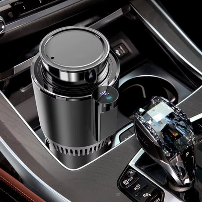 2-in-1 Car Cup Warmer & Cooler with Digital Temperature Display – Smart 12V Hot & Cold Drink Holder