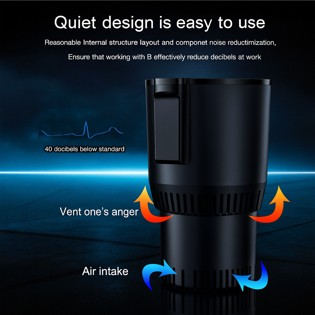 2-in-1 Car Cup Warmer & Cooler with Digital Temperature Display – Smart 12V Hot & Cold Drink Holder